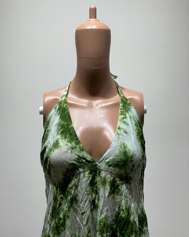 Green and White TieDye Women's Beachwear