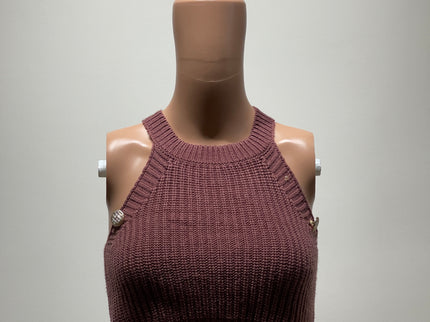 Women's Croptop Grape Color Sleeveless