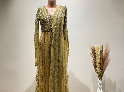 Sabyasachi Self- Design Western Women Gown M Size