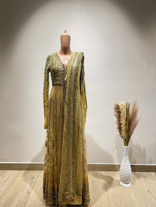 Sabyasachi Self- Design Western Women Gown M Size