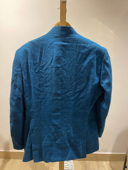 ANITA DONGRE Mens Woollen Blue Nehru Jacket - L Size