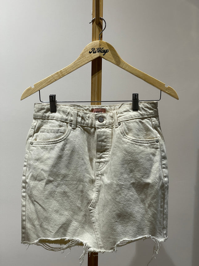 ONLY Women's  White  Mini Skirt - M SIZE