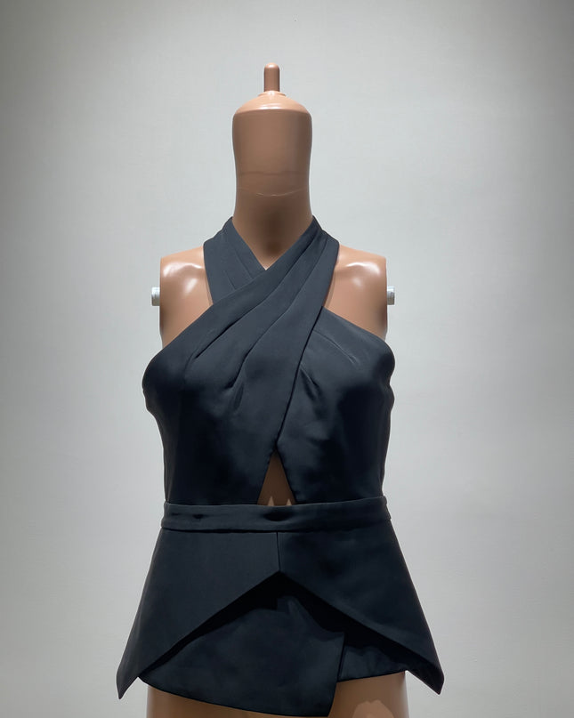 BGBGMAX Women's Azrin Remmie Open Back Peplum - S Size