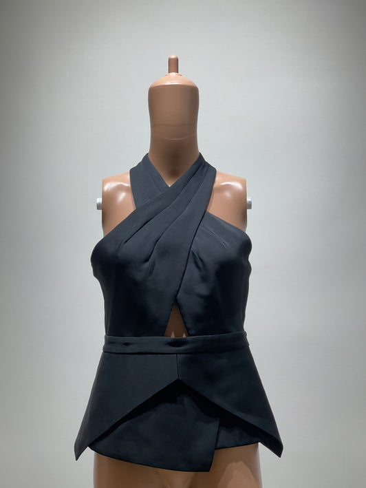 BGBGMAX Women's Azrin Remmie Open Back Peplum - S Size