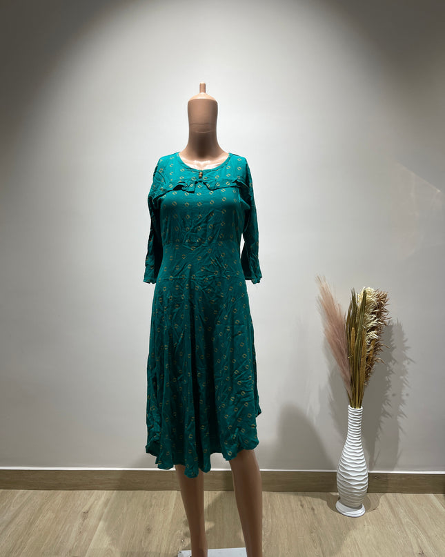 Women Green Kurti L Size