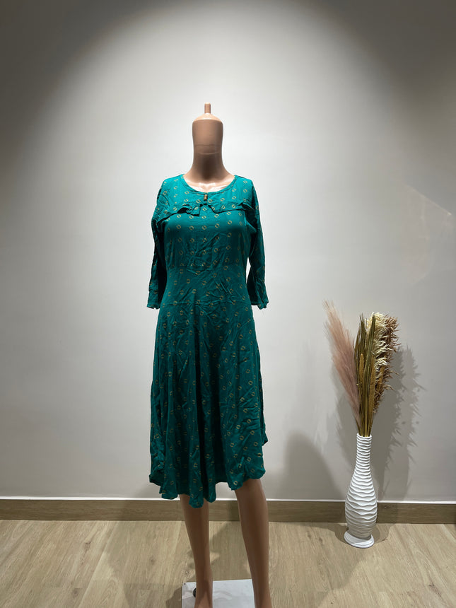 Women Green Kurti L Size