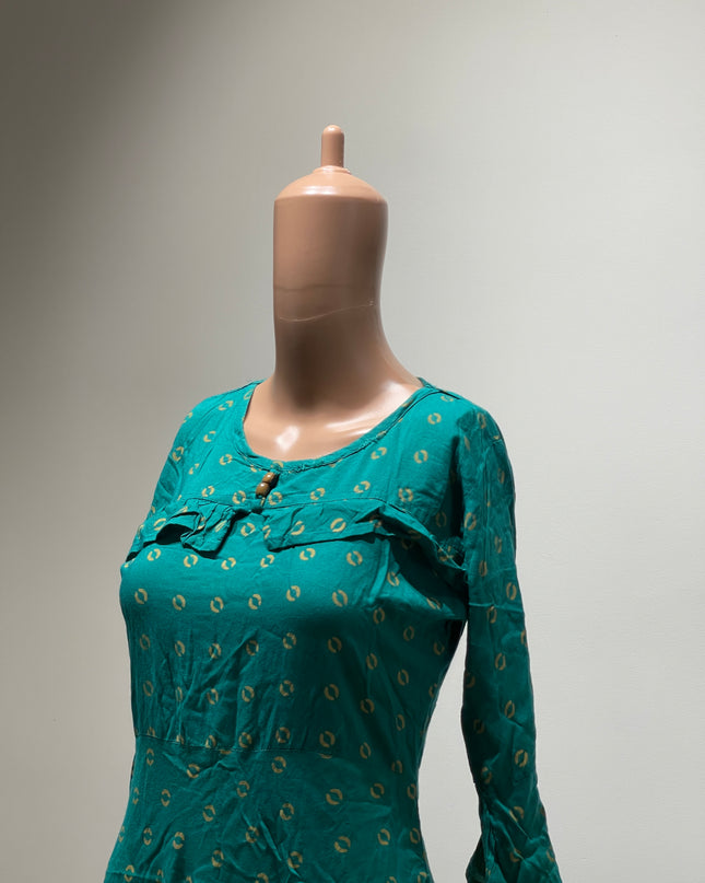 Women Green Kurti L Size