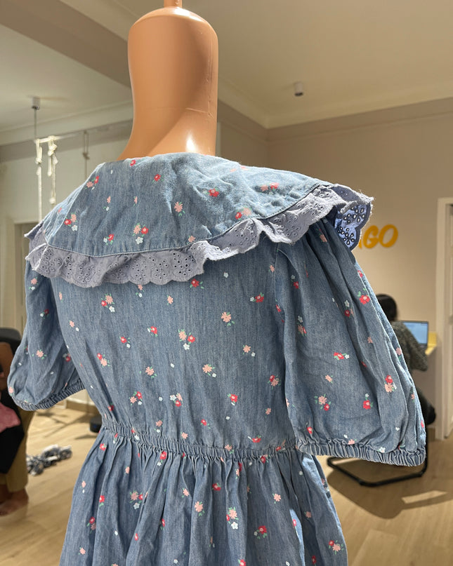 RIO GIRL Women Dress with Peter-Pan Collar M SIZE