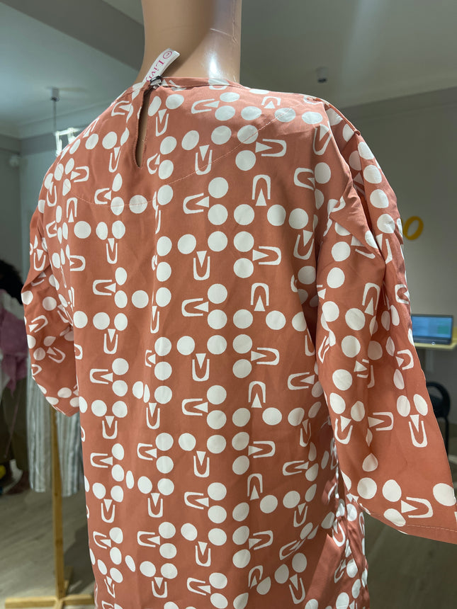 LIVIYA Womens Beige color Round Neck Crop Top L Size