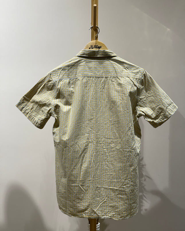LP Men Short Sleeve Check Yellow Shirt - S Size