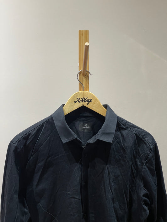 ALLEN SOLLY Men Black Shirt with Full Sleeve 42 Size