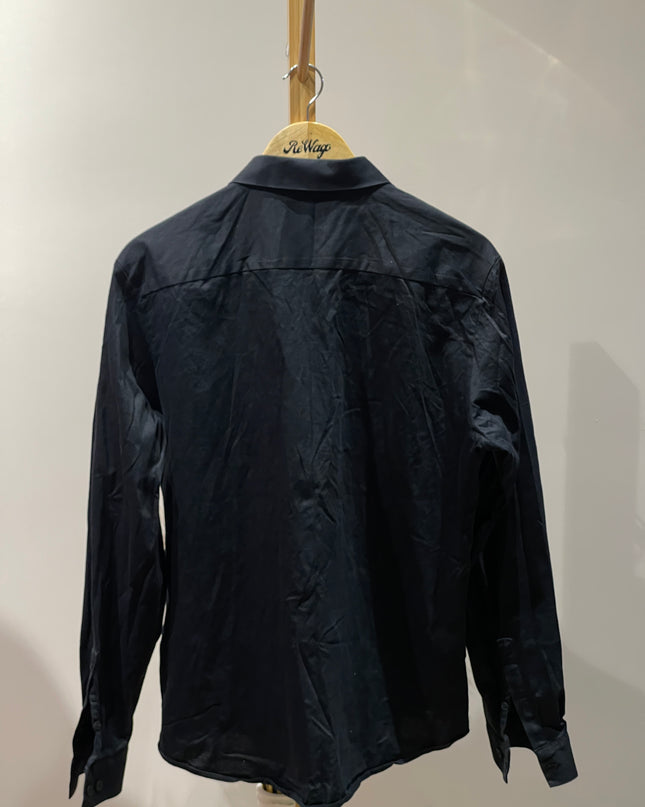 ALLEN SOLLY Men Black Shirt with Full Sleeve 42 Size