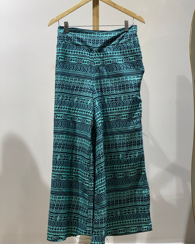 Women Regular Fit Multicolor Crepe Trousers M Size
