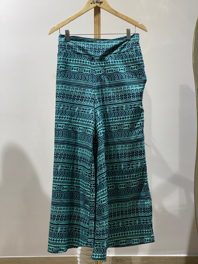 Women Regular Fit Multicolor Crepe Trousers M Size