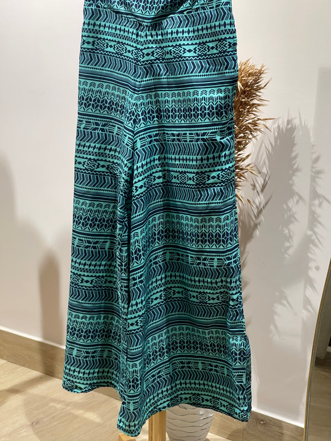 Women Regular Fit Multicolor Crepe Trousers M Size