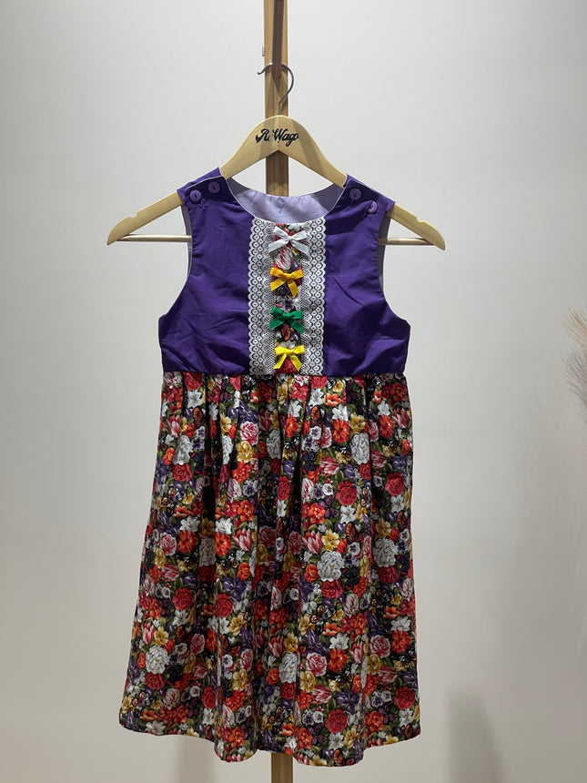 Kids Floral Printed Dress 7 Size