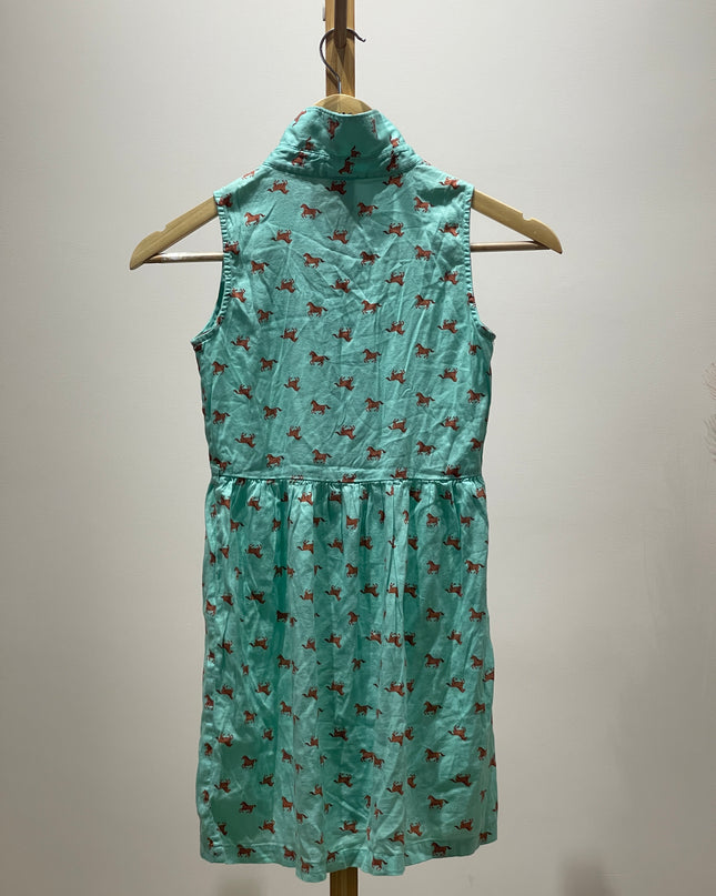 Carter's Toddler Girl Green Dress Horse Print 8 Size