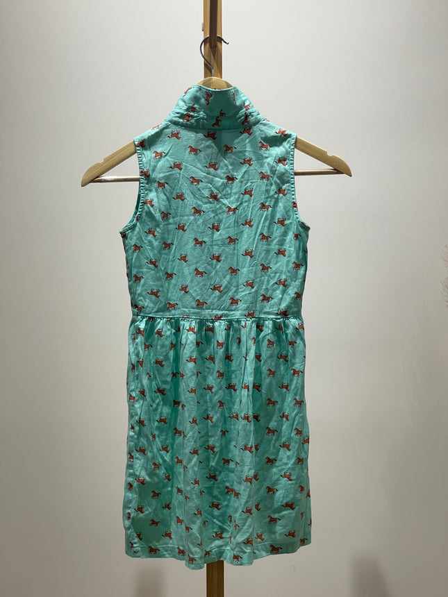 Carter's Toddler Girl Green Dress Horse Print 8 Size