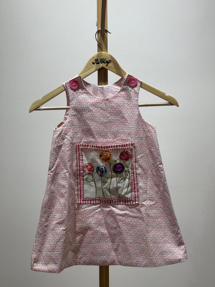 Kids Pink Floral Dress 26 Size 4 Yrs