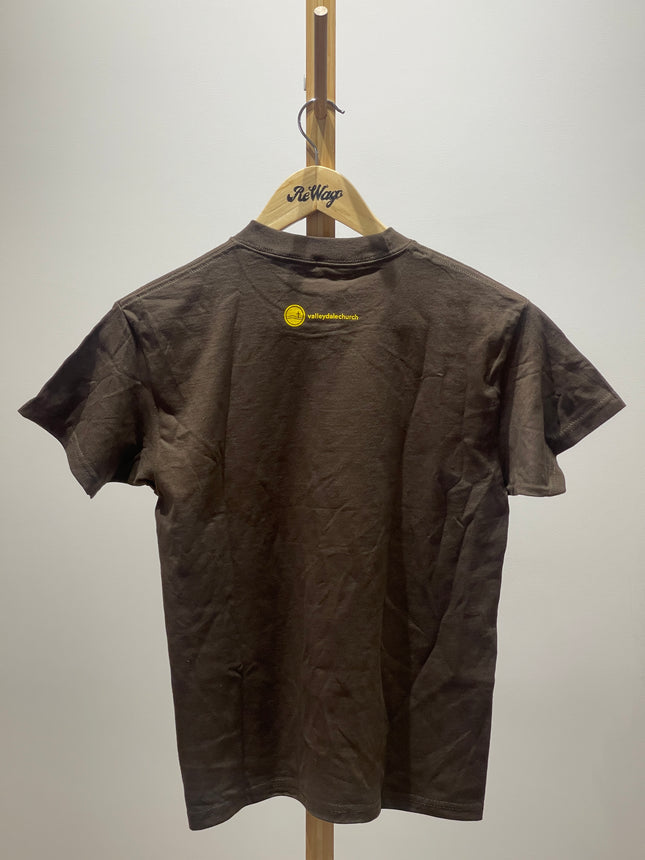 HANES Kids Brown Printed T-Shirt M Size