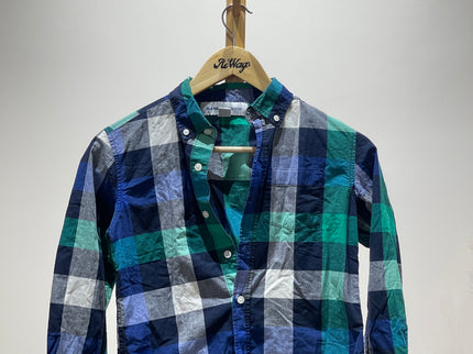 OLD NAVY Unisex Kids Check Shirt 7-8yrs