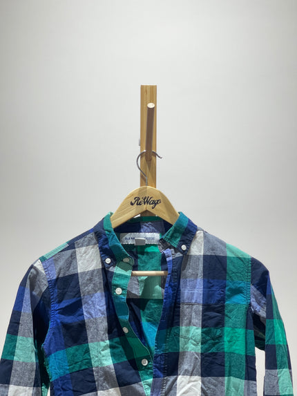 OLD NAVY Unisex Kids Check Shirt 7-8yrs