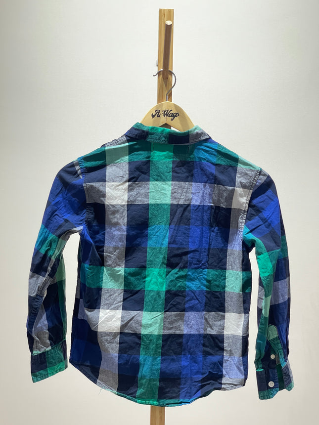 OLD NAVY Unisex Kids Check Shirt 7-8yrs
