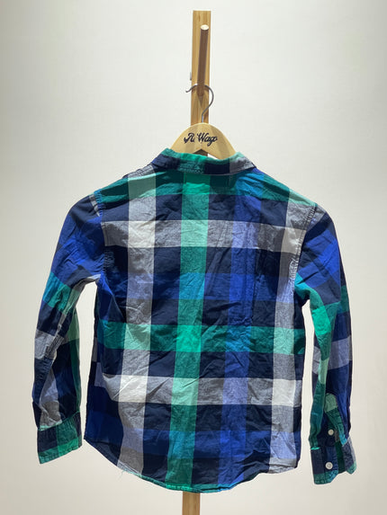 OLD NAVY Unisex Kids Check Shirt 7-8yrs