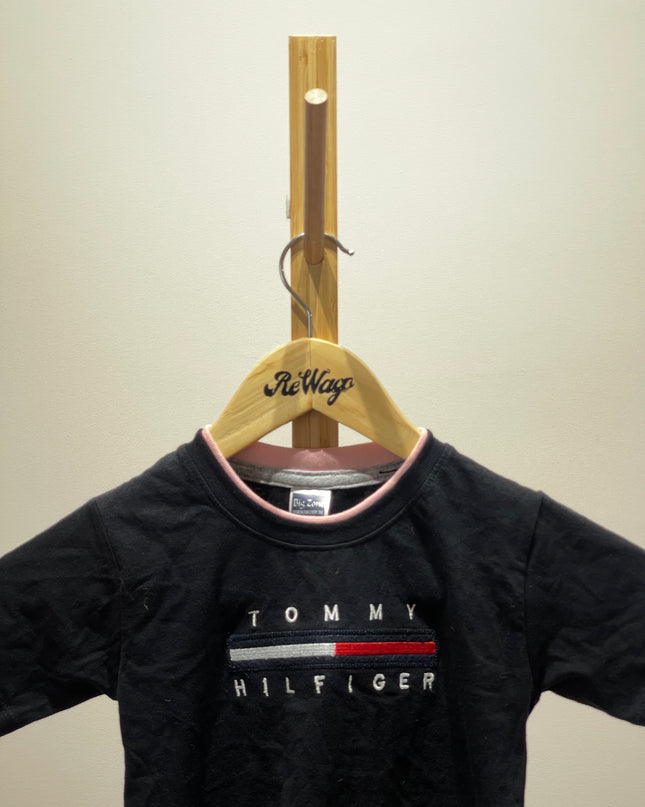 Boys Navy Blue Printed Cotton Round Neck T-shirt 4-5yrs