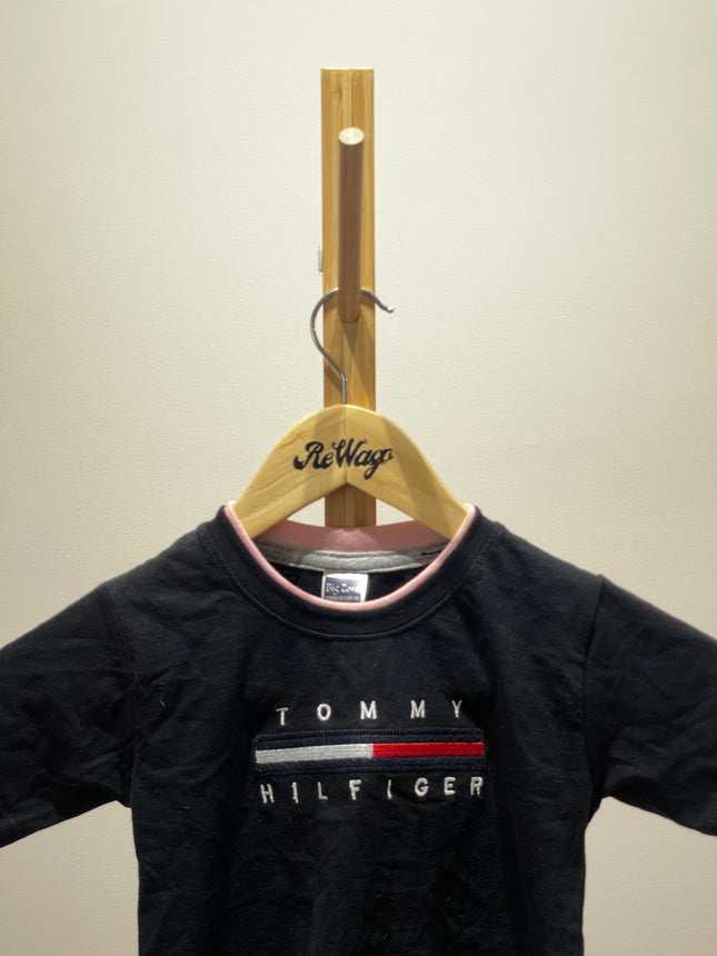 Boys Navy Blue Printed Cotton Round Neck T-shirt 4-5yrs