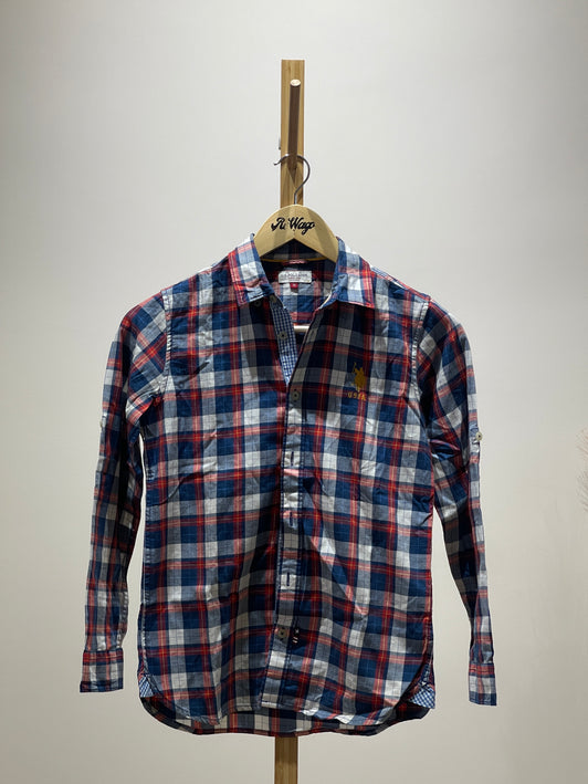 U.S POLO Checked Mens Shirt M Size