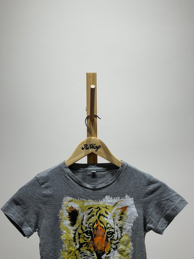 Kids Grey Tiger Printed T-Shirt 5-6yrs