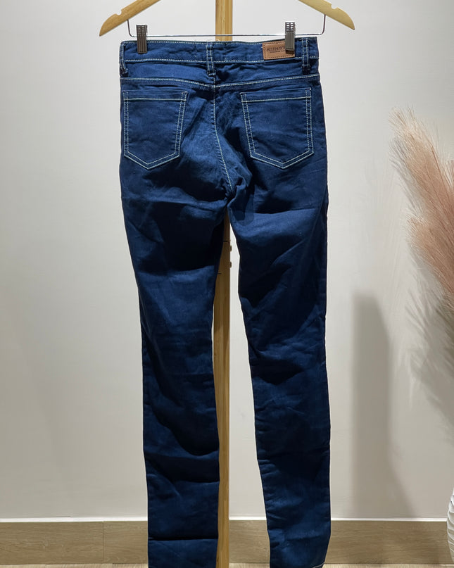 ALLEN SOLLY Womens Dark Blue Slim-Fit Jeans S Size