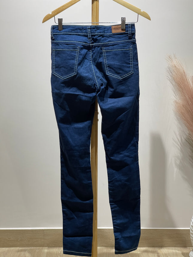 ALLEN SOLLY Womens Dark Blue Slim-Fit Jeans S Size