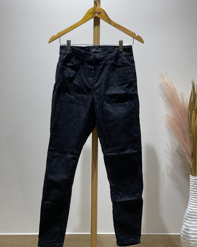 M&S Womens Floral Black Jeans UK S Size