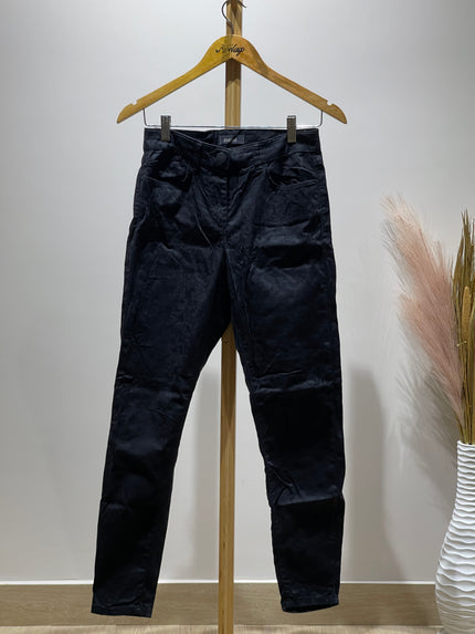M&S Womens Floral Black Jeans UK S Size