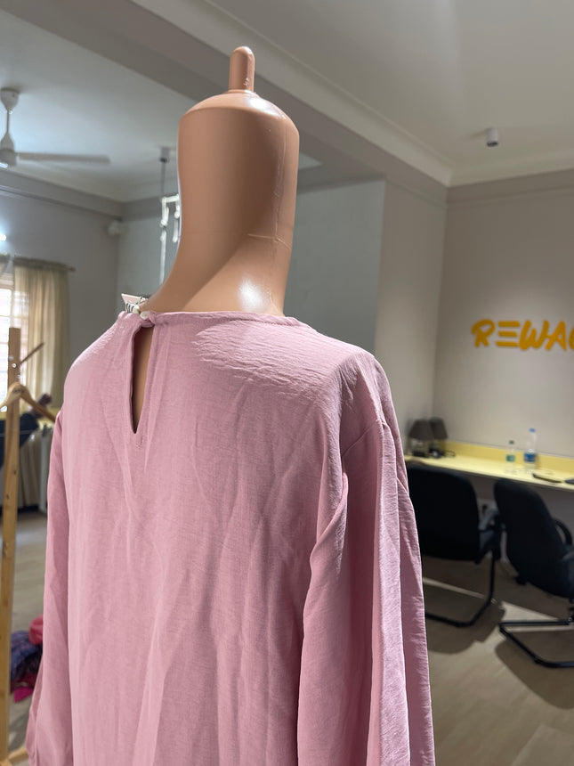 AND Women's Casual A-Line Pink  Dress - M Size