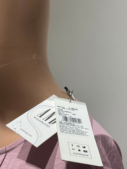 AND Women's Casual A-Line Pink  Dress - M Size