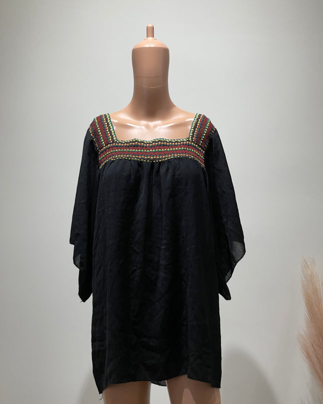 YI QING DAI Womens Black Top XL Size