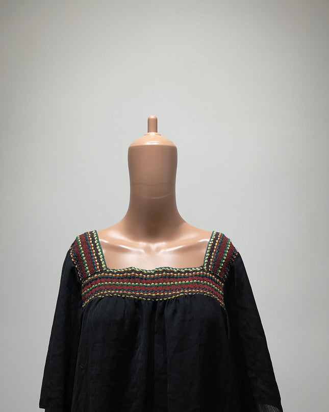 YI QING DAI Womens Black Top XL Size