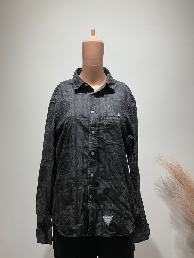 CHRISTIAN Womens Regular Fit Printed Spread Collar Casual Shirt - L Size