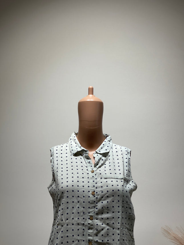 AVAASA Women Printed Cotton  Straight Kurta (White) S Size