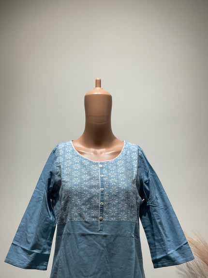 AURELIA Womens Light Blue Churidar Top M Size