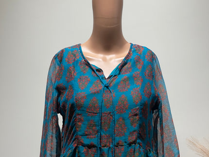 TASRISHA Womens Fit and Flare Blue Dress S  Size