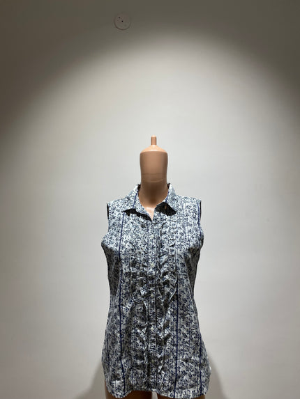 Women's Casual Printed White Shirt - M Size