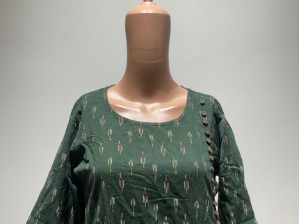 MELANGE Womens Embroidered Viscose Rayon Straight Kurta  (Green) S Size