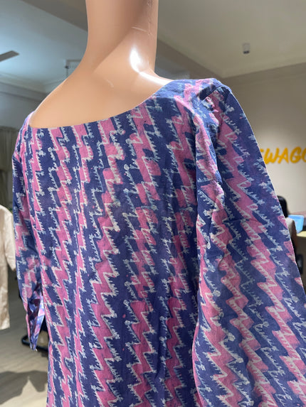 Women Geometric Printed Crepe Straight Kurta S Size