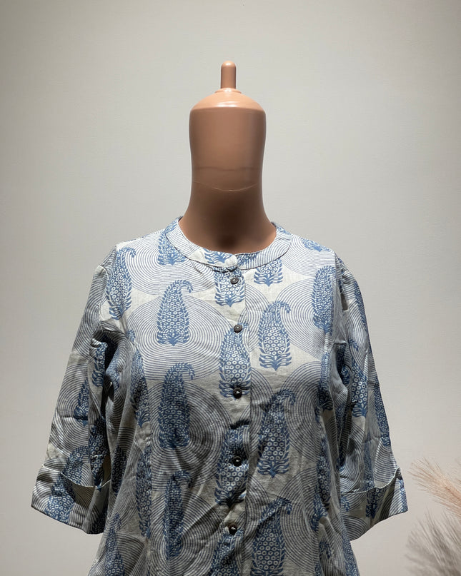 UTSA Printed Cottan Midi Fit and Flare Ethnic Kurta S Size