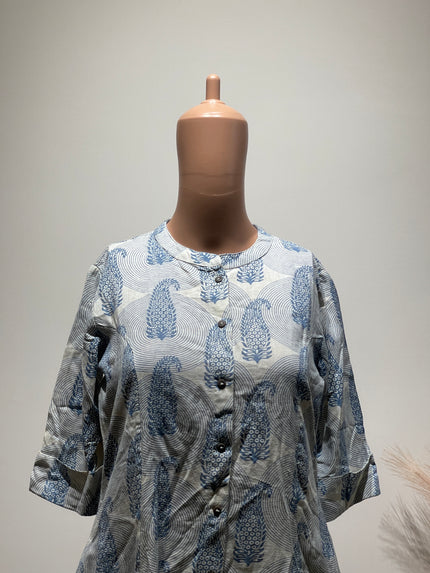 UTSA Printed Cottan Midi Fit and Flare Ethnic Kurta S Size