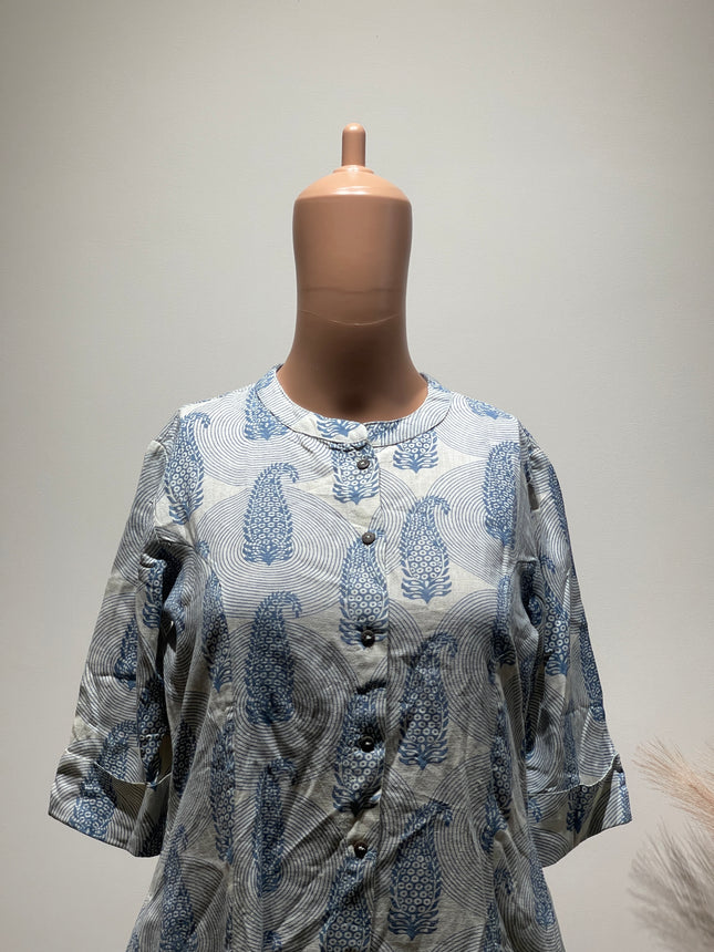 UTSA Printed Cottan Midi Fit and Flare Ethnic Kurta S Size